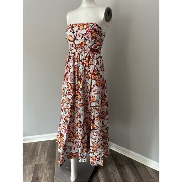 NWT A.L.C Tate Strapless A-line Maxi Dress Multicolor Size 0 $495 - Picture 7 of 14